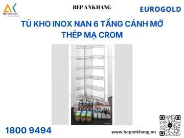 Tủ kho inox 304 nan 6 tầng cánh mở EG80660S (EKG11660) – Eurogold